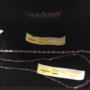 Amethyst and silver necklace and bracelet